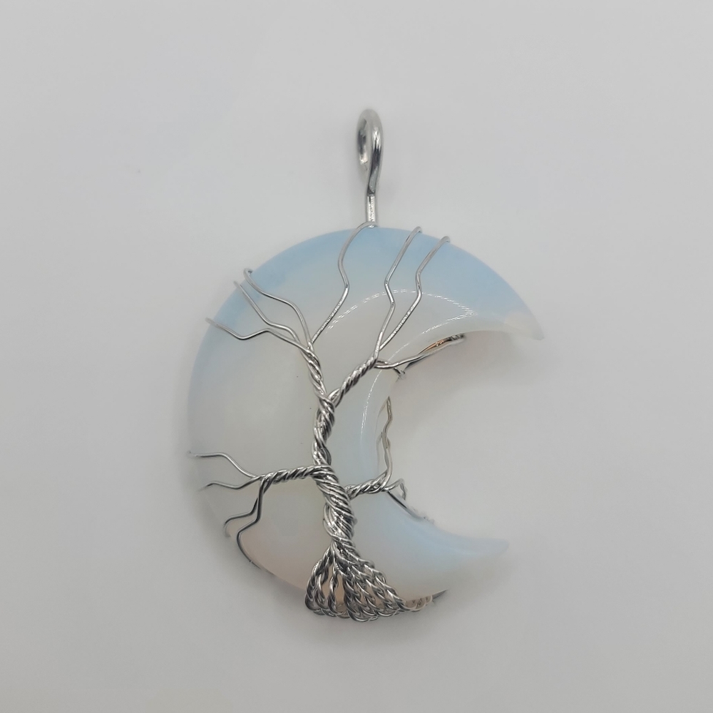 Opal Tree of Life Moon🌙 Pendant